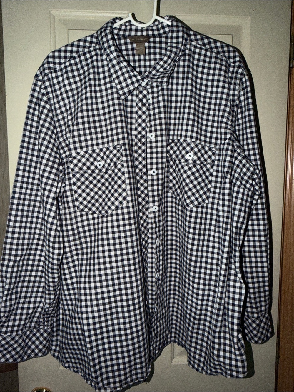 Bit & Bridle Black and White Gingham Button-Up Shirt